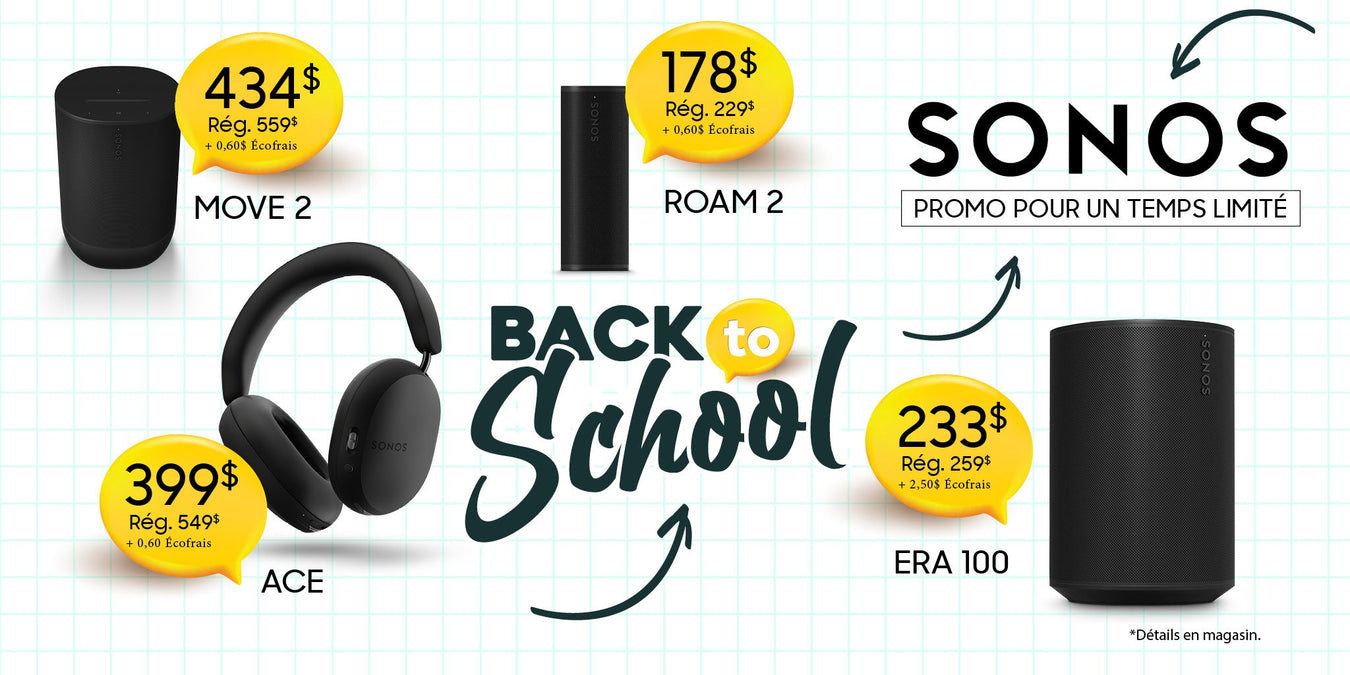 Promotion de la rentrée scolaire avec Sonos :