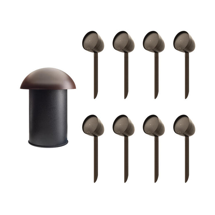 Paradigm Garden Oasis Essentials System | Ensemble d'Haut-parleurs Extérieur - 8 Haut-parleurs - 1 Caisson de grave - Bronze-SONXPLUS Rimouski