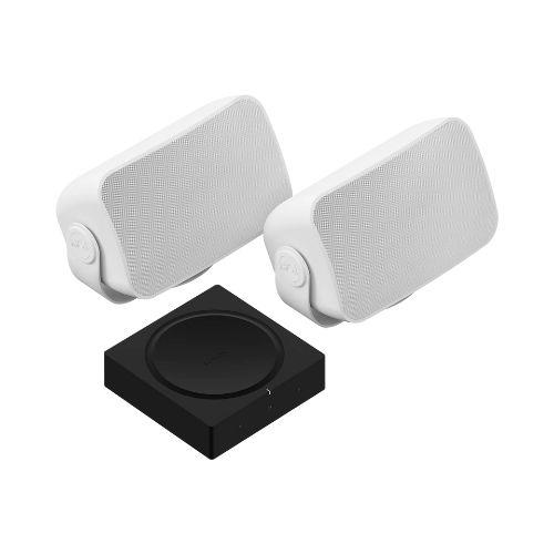 Sonos | Ensemble extérieur - Amp avec 2 Haut-parleurs Outdoor par Sonos et Sonance - Blanc-SONXPLUS Rimouski