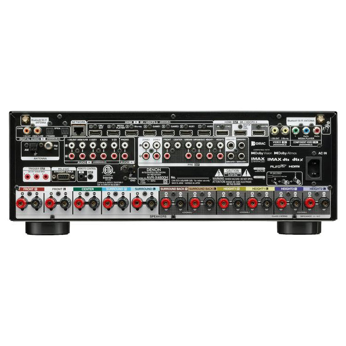 Denon AVRX4800H | Récepteur AV 9.4 canaux - 8K - Auro 3D - Cinéma maison - HEOS - Noir-SONXPLUS Rimouski
