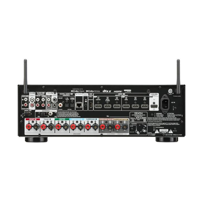 DENON AVRX1800H | Récepteur AV 7.2 Canaux - Vidéo 8K - Cinéma - Dolby Atmos - DTS:X - Noir-SONXPLUS Rimouski