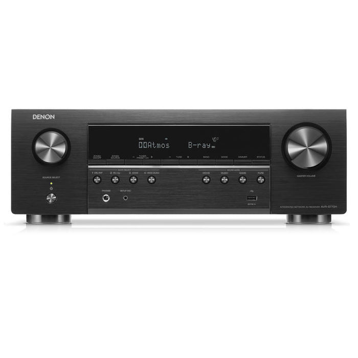 Denon AVR-S770H | Récepteur AV - 7.2 canaux - Cinéma maison - 8K - HEOS intégré - 75W - Noir-SONXPLUS Rimouski