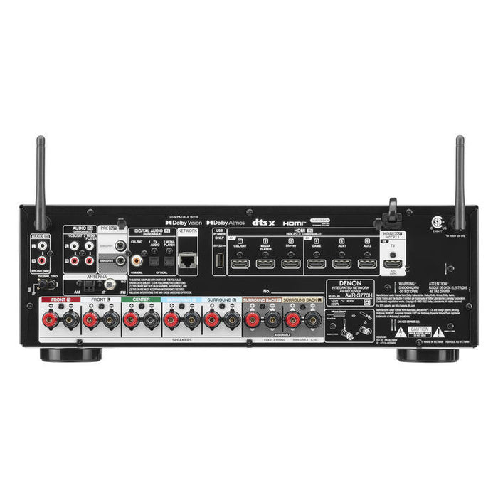 Denon AVR-S770H | Récepteur AV - 7.2 canaux - Cinéma maison - 8K - HEOS intégré - 75W - Noir-SONXPLUS Rimouski