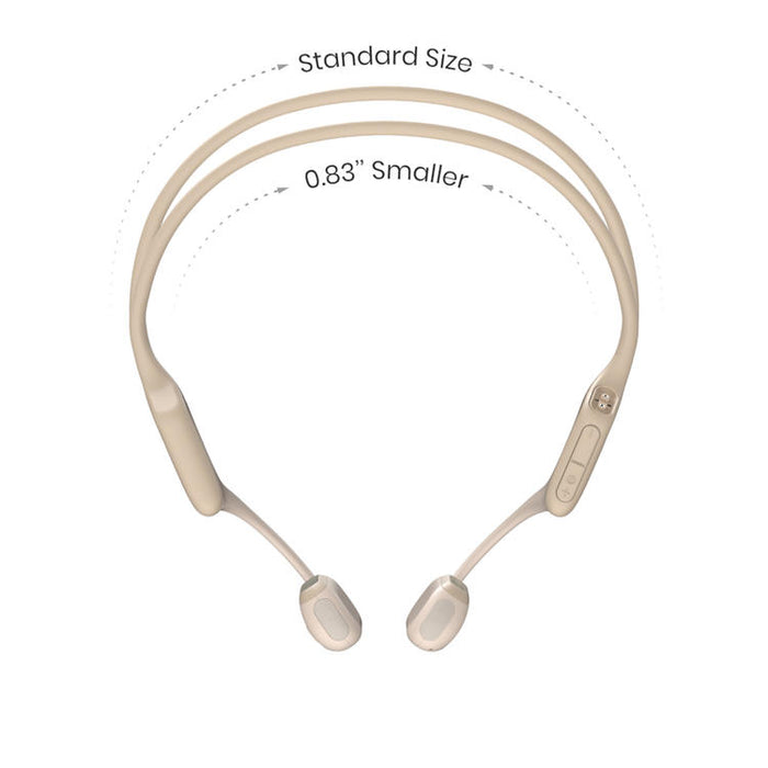 SHOKZ OpenRun Pro Mini | Écouteurs à conduction osseuse - Sport - Bluetooth - 10 Heures d'autonomie - Beige-SONXPLUS Rimouski