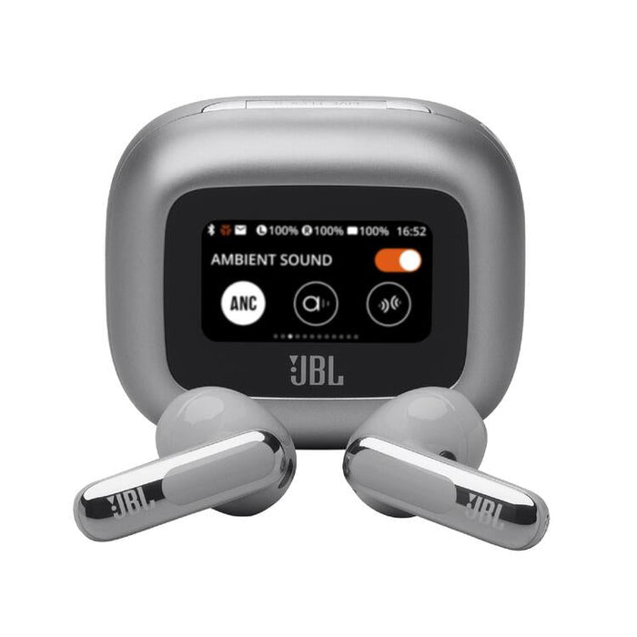 JBL Live Flex 3 | Écouteurs intra-auriculaire - Sans fil - Réduction de bruit - Écran tactile 1,45" - Argent-SONXPLUS Rimouski