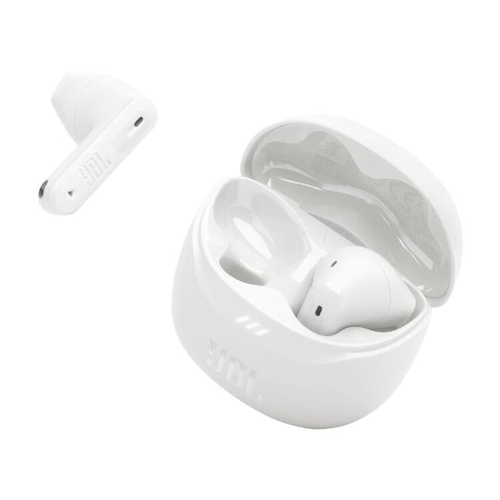 JBL Tune Flex 2 | Écouteurs intra-auriculaires - 100% Sans fil - Bluetooth - Réduction de bruit - 6 Microphones - IP54 - Blanc-SONXPLUS Rimouski
