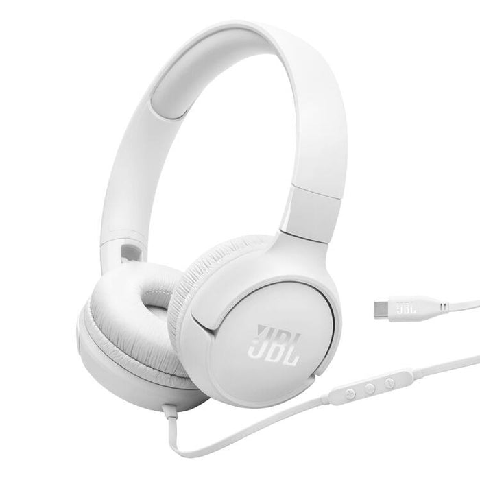 JBL Tune 520C | Écouteurs Supra-auriculaires - USB-C - Bluetooth - Blanc-SONXPLUS Rimouski
