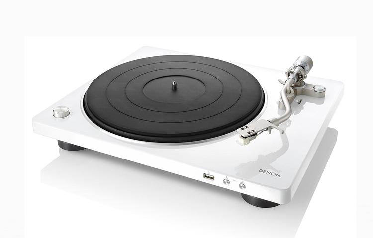 Denon DP-450USB | Table tournante Hi-Fi - Port USB - Bras de lecture en "S" - Blanc-SONXPLUS Rimouski
