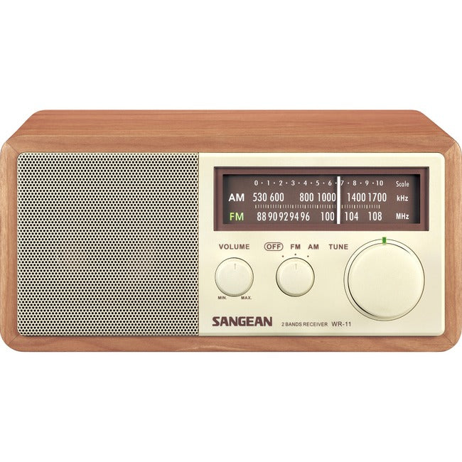 Sangean WR-11 | Radio Am/Fm - MDF fini bois - Indicateur LED - Entrée AUX - Noyer-SONXPLUS Rimouski