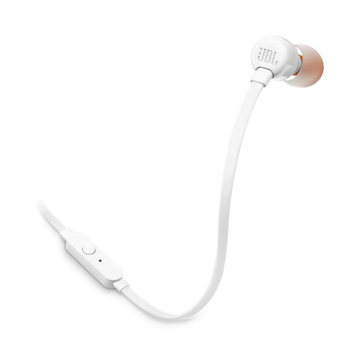 JBL Tune 110 | Écouteurs filaire intra-auriculaires - Avec télécommande 1 bouton - Microphone - Blanc-SONXPLUS Rimouski