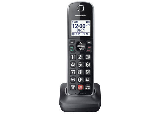 Panasonic KX-TGH7 – Combiné Supplémentaire DECT Avec Socle De Charge Noir – Idéal Pour Étendre Votre Téléphone Sans Fil