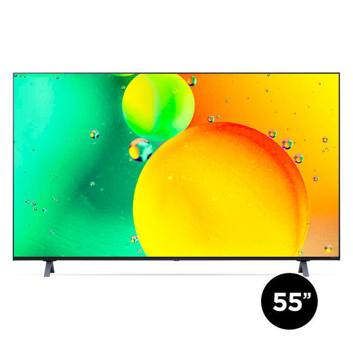 LG 55NANO75UQA | Téléviseur intelligent 55" NanoCell 4K - DEL - Série Nano75 - HDR - Processeur IA a5 Gen5 4K - Noir-SONXPLUS Rimouski