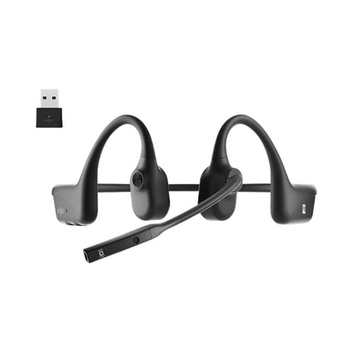 SHOKZ OpenComm UC | Écouteurs à conduction osseuse - Avec clé USB - Bluetooth - Microphone perche - Noir Cosmique-SONXPLUS Rimouski