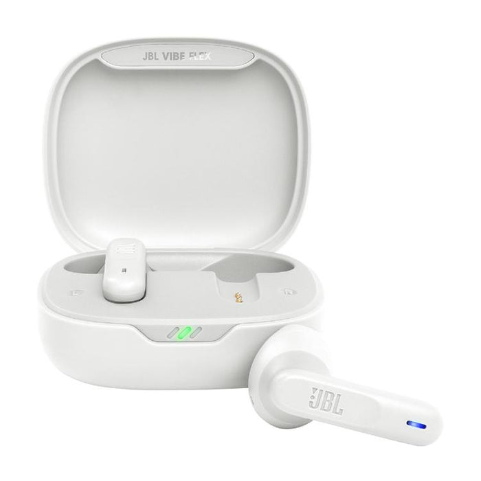 JBL Vibe Flex | In-Ear Headphones - Wireless - Bluetooth - Stick-open design - Smart Ambient Technology - White-SONXPLUS Rimouski