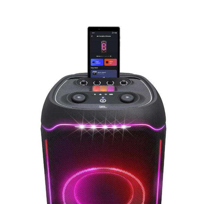 JBL PartyBox Ultimate | Haut-parleur portatif - Jeu de lumière - WiFi 6 - Bluetooth 5.3 - Noir-SONXPLUS Rimouski
