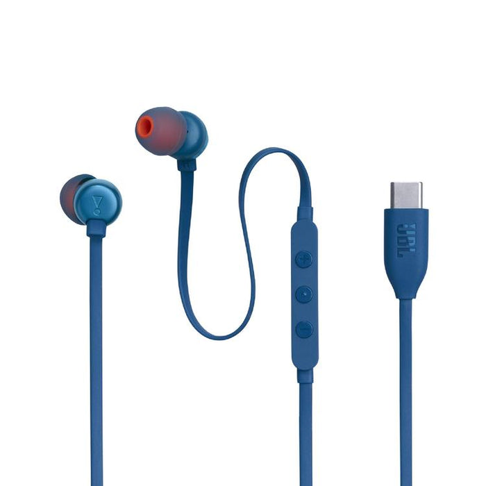 JBL Tune 310C | Écouteurs intra-auriculaires - Filaire - USB-C - Télécommande 3 boutons - Bleu-SONXPLUS Rimouski