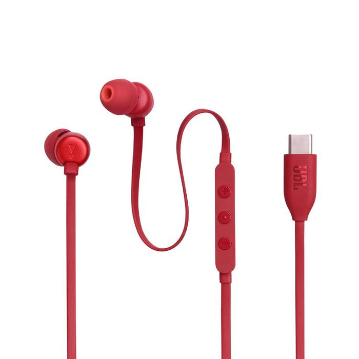 JBL Tune 310C | In-Ear Headphones - Wired - USB-C - 3 Button Remote Control - Red-SONXPLUS Rimouski