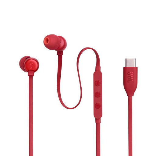 JBL Tune 310C | In-ear headphones - Wired - USB-C - 3-button remote control - Red-Sonxplus Rimouski