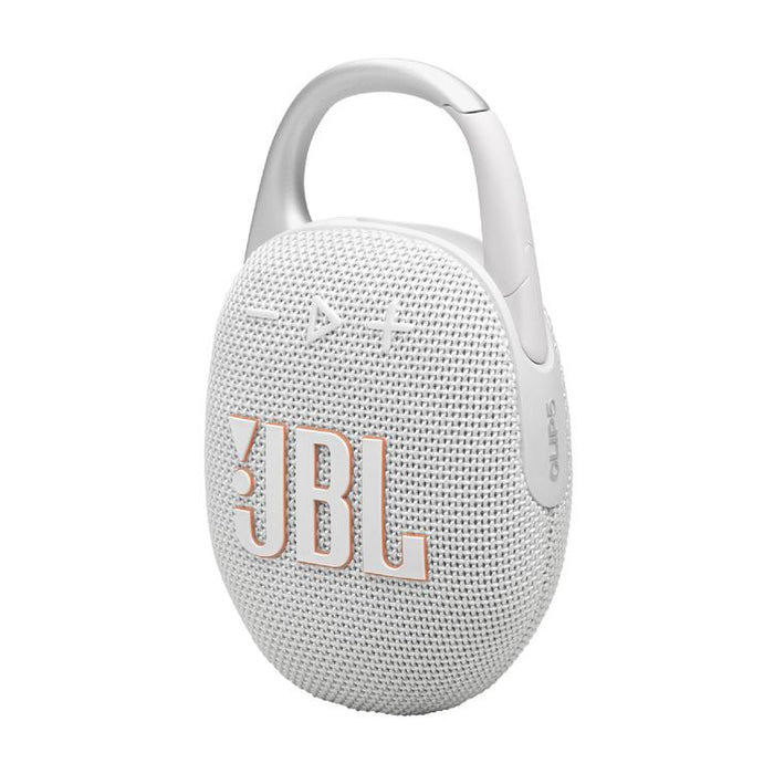 JBL Clip 5 | Portable carabiner speaker - Bluetooth - IP67 - White-SONXPLUS Rimouski