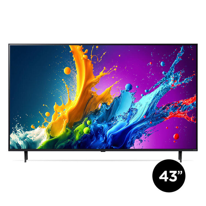 LG 43QNED80TUC | Television 43" QNED 4K - UHD 4K - QNED80 Series - 60Hz - Processor IA a5 4K Gen7 - Black-| Sonxplus Rimouski