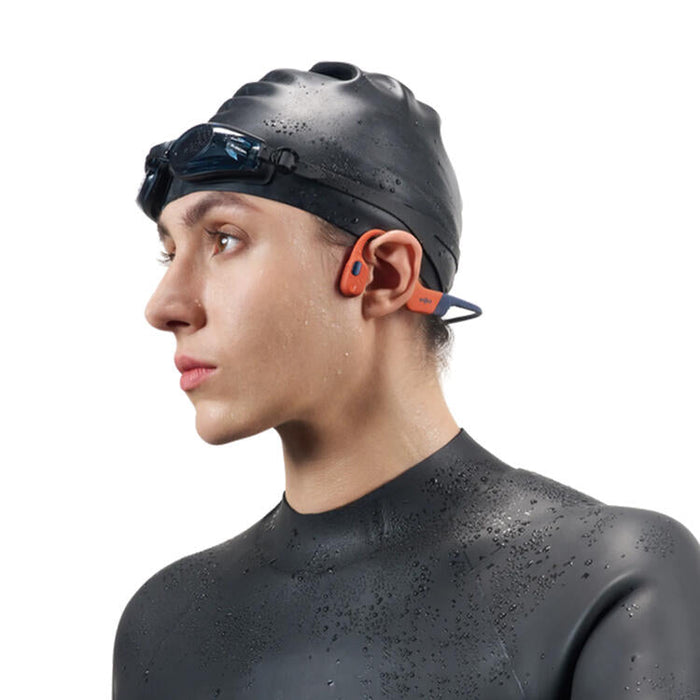 SHOKZ OpenSwim Pro | Écouteurs à conduction osseuse - Pour Natation - Bluetooth - IP68 - 9 Heures d'autonomie - Rouge-SONXPLUS Rimouski