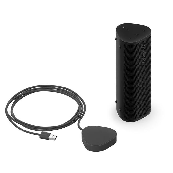 Sonos | Ensemble de Recharge Roam - 1 Haut-parleur Roam 2 portatif - 1 Chargeur Roam - Noir-SONXPLUS Rimouski