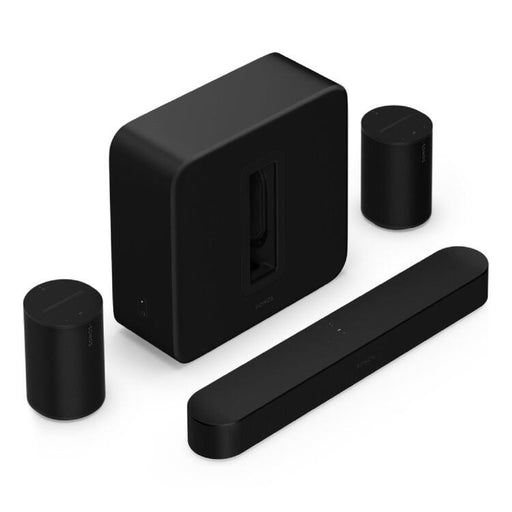 Sonos | High-End Immersive Set with Beam + Sub 4 + 2 Era 100 - Wireless - Wi-Fi - Black-Sonxplus Rimouski