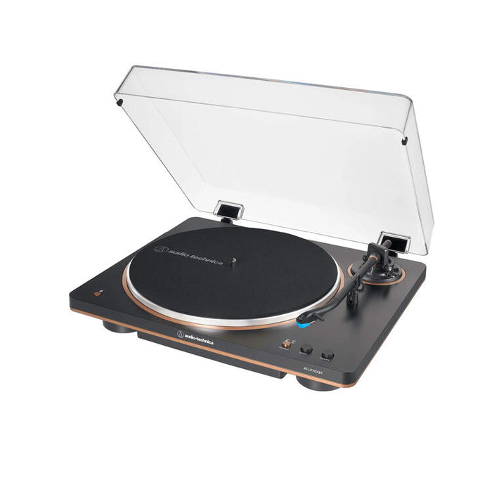 Audio-Technica AT-LP70XBTBZ | Table tournante Stéréo - Sans fil - Bluetooth - Entraînement par courroie - Entièrement automatique - Noir/Bronze