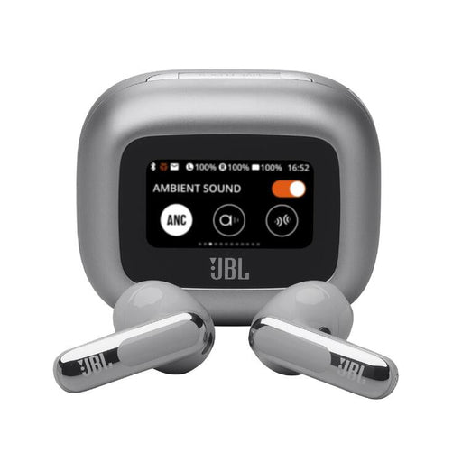 JBL Live Flex 3 | Écouteurs intra-auriculaire - Sans fil - Réduction de bruit - Écran tactile 1,45" - Argent-SONXPLUS Rimouski