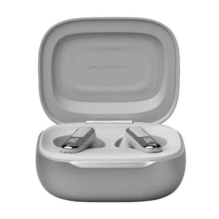JBL Live Flex 3 | Écouteurs intra-auriculaire - Sans fil - Réduction de bruit - Écran tactile 1,45" - Argent-SONXPLUS Rimouski