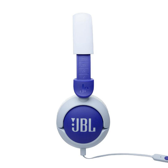 JBL JR320 | Écouteurs filaires circum-auriculaires pour enfant - JBL Safe Sound - Microphone - Bleu-SONXPLUS Rimouski