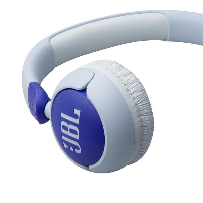 JBL JR320 | Écouteurs filaires circum-auriculaires pour enfant - JBL Safe Sound - Microphone - Bleu-SONXPLUS Rimouski