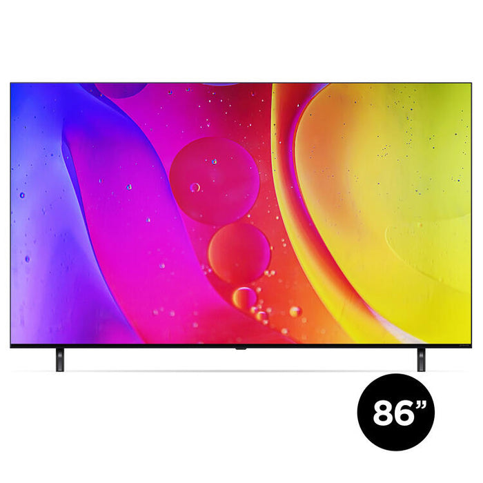 LG 86NANO80AUA | Téléviseur 86" LED 4K - UHD - Série NANO80A - 60Hz - Processeur IA a7 4K Gen8 - Noir-SONXPLUS Rimouski