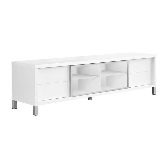 Monarch Specialties I2537 | TV Stand - 70" - White-SONXPLUS Rimouski