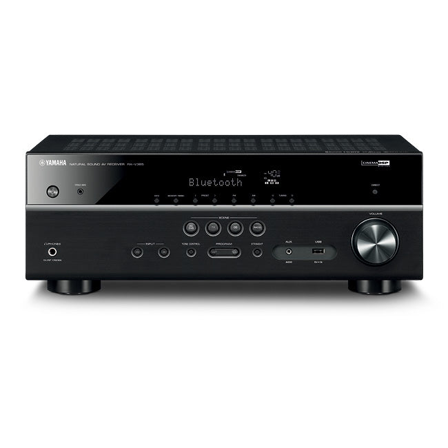 Yamaha RXV385B | Récepteur AV cinéma maison 5.1 Canaux - Bluetooth - 4K - 70W - HDMI - YPAO - Noir-SONXPLUS Rimouski