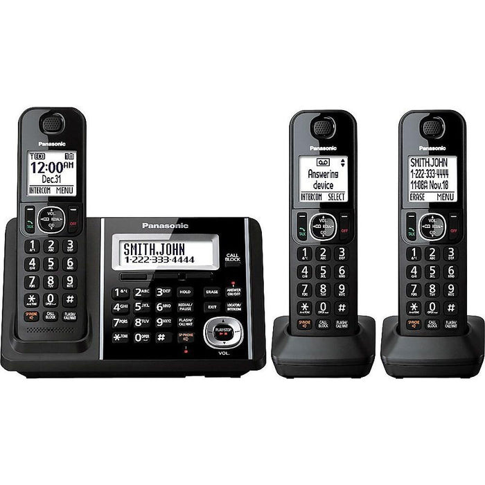 Panasonic KX-TGF343B | Cordless phone - 3 handsets - Answering machine - Black-SONXPLUS Rimouski