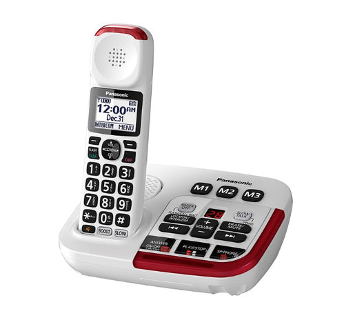 Panasonic KX-TGM470W | Téléphone sans fil - 1 combiné - Répondeur - Amplifié 2X - Blanc-SONXPLUS Rimouski