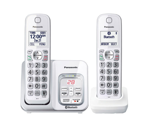 Panasonic KX-TGD592W | Cordless phone - 2 handsets - Cellular link - Answering machine - Bluetooth - White-SONXPLUS Rimouski