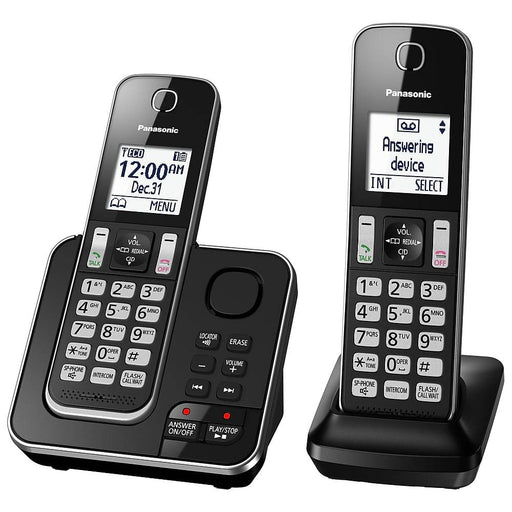 Panasonic KX-TGD392B | Téléphone sans fil - 2 combinés - Répondeur - Noir-SONXPLUS Rimouski