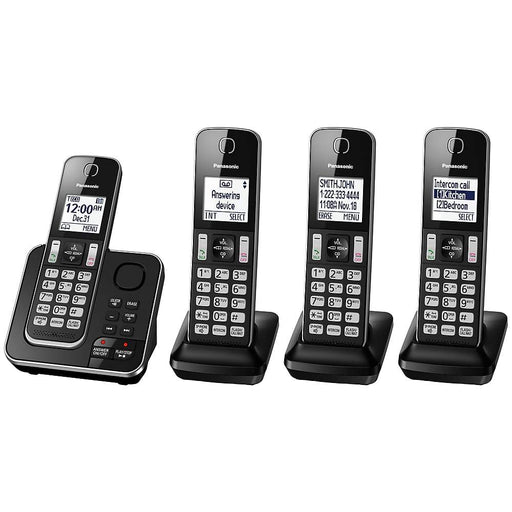 Panasonic KX-TGD394B | Téléphone sans fil - 4 combinés - Répondeur - Noir-SONXPLUS Rimouski