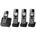 Panasonic KX-TGD394B | Cordless phone - 4 handsets - Answering machine - Black-SONXPLUS Rimouski