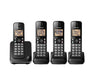 Panasonic KX-TGC384B | Cordless phone - 4 handsets - Black-SONXPLUS Rimouski