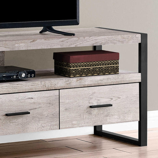 Monarch Specialties I2822 | TV stand - 60" - 3 Drawers - Taupe-SONXPLUS Rimouski