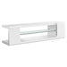 Monarch Specialties I3535 | TV stand - 60" - 1 glass shelf - White-SONXPLUS Rimouski