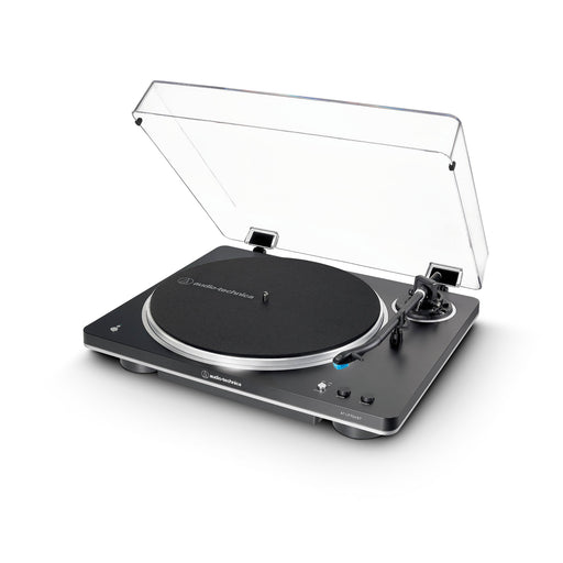Audio-Technica AT-LP70XBTBS | Table tournante Stéréo - Sans fil - Bluetooth - Entraînement par courroie - Entièrement automatique - Noir/Argent | 02 | Sonxplus Rimouski