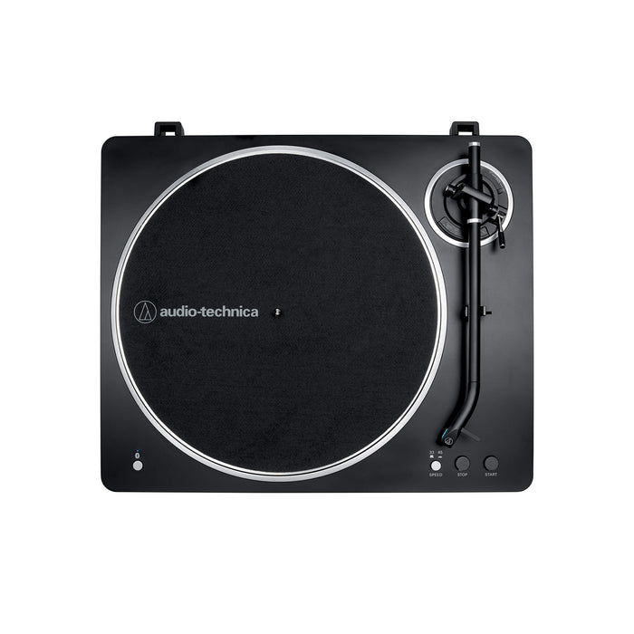 Audio-Technica AT-LP70XBTBS | Table tournante Stéréo - Sans fil - Bluetooth - Entraînement par courroie - Entièrement automatique - Noir/Argent | 03 | Sonxplus Rimouski