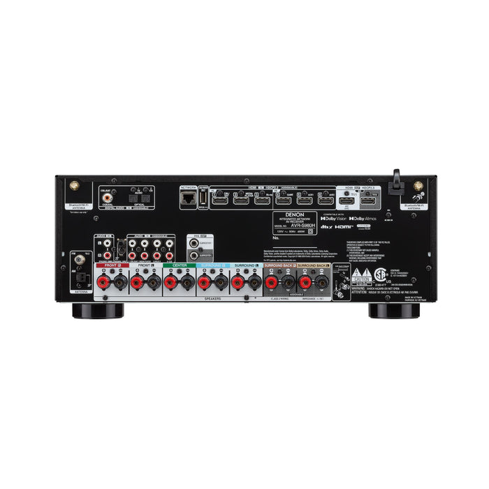 Denon AVR-S980H | Récepteur AV - 7.2 canaux d'amplification - Cinéma maison - 8K - HEOS - Noir | 04 | Sonxplus Rimouski