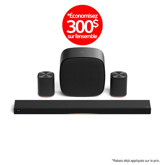 LG Sound Suite | Immersive suite 5 Pro - Barre de son H7 +2 M5 + W7 | 01 | Sonxplus Rimouski