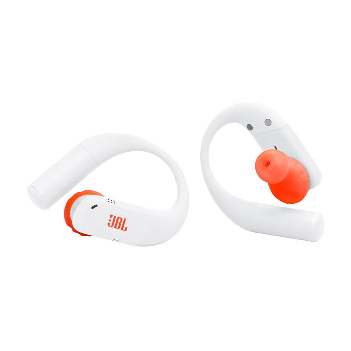 JBL Endurance Peak 4 | In-Ear Headphones - TwistLock  - White/Orange | 03 | Sonxplus Rimouski