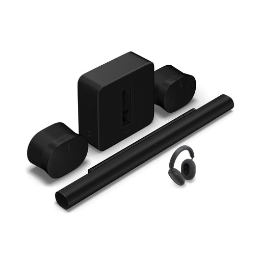 Sonos | Ensemble de divertissement personnel haut de gamme avec Arc Ultra+2 Era 300+Sub 4+Ace Ultra - Noir | 01 | Sonxplus Rimouski